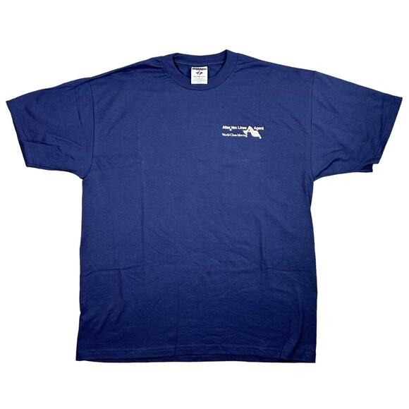 Atlas Van Lines World Class Moving Vtg T Shirt XL 90s Ballard Storage Transfer - Picture 2 of 7